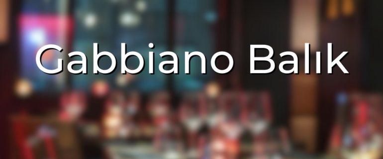 Gabbiano Balık Gabbiano Balık
